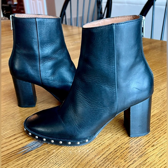 ⭐️ All Saints Inez Black Leather Studded Booties Size EU 37 / US 6.5 - Picture 11 of 15